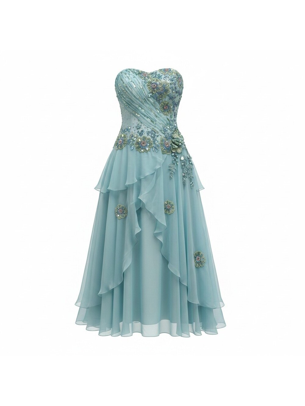 VINTAGE Y2K MINT GREEN FAIRYCORE PROM DRESS